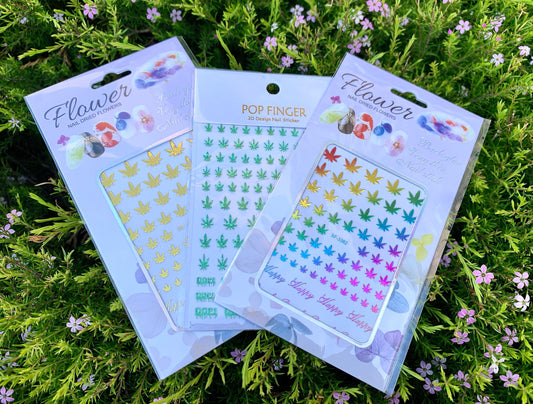 Sticker Weed Leaves Multi-colors