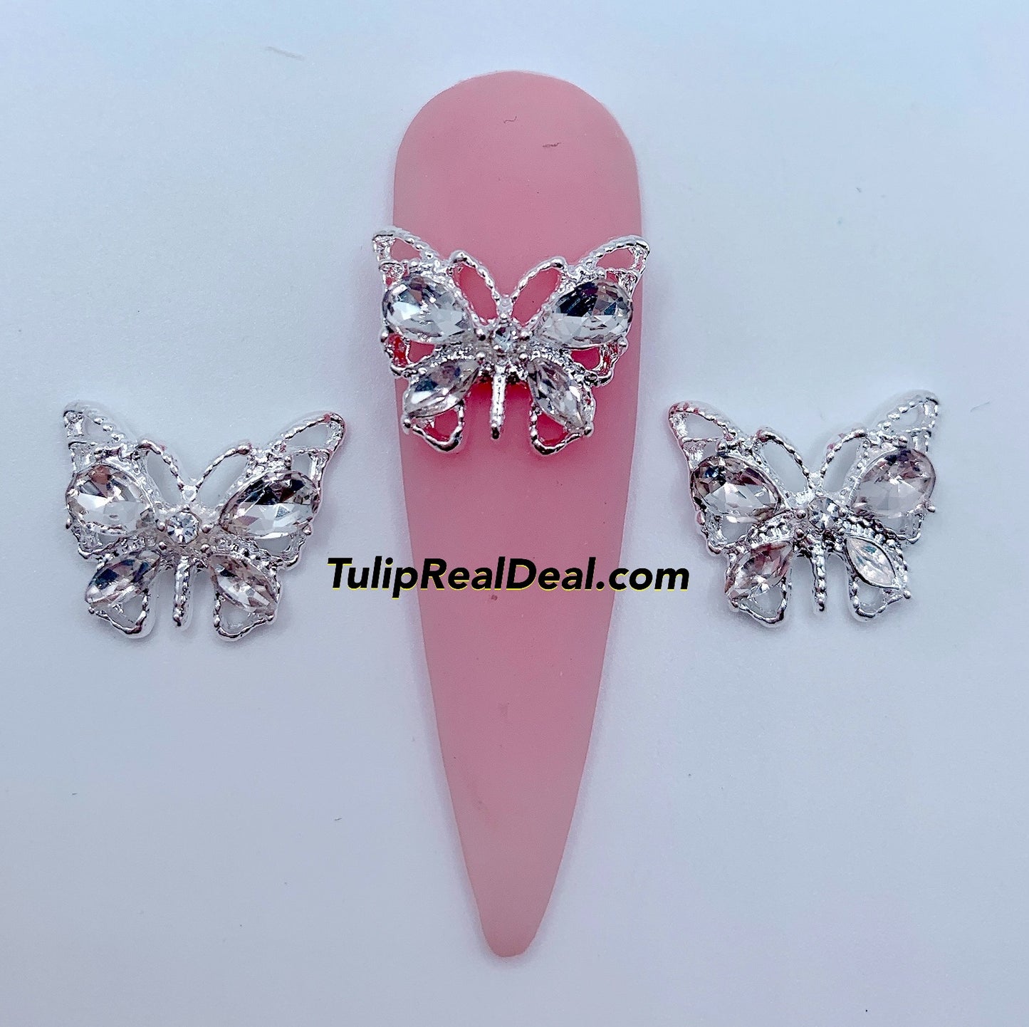 Bling Butterfly 3D charms 5pcs