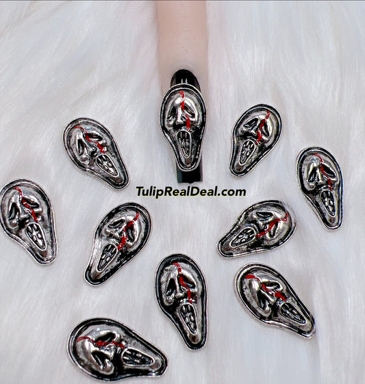 3D Halloween Scream Charms 10pcs