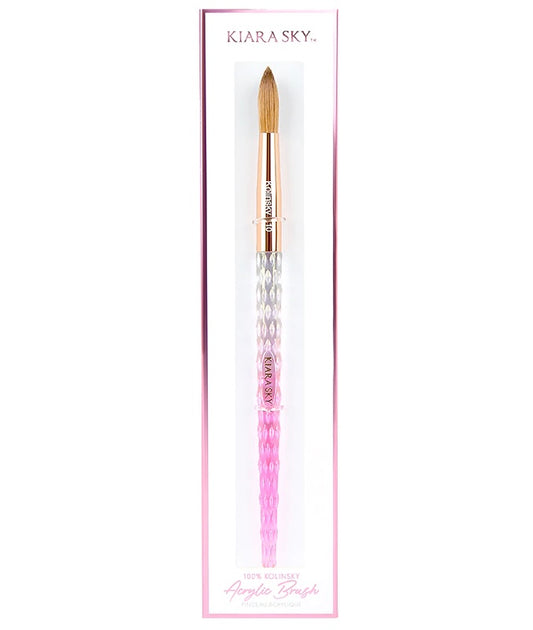 KIARA SKY PINK 100% Kolinsky Acrylic Brush *Crimped Option Available*
