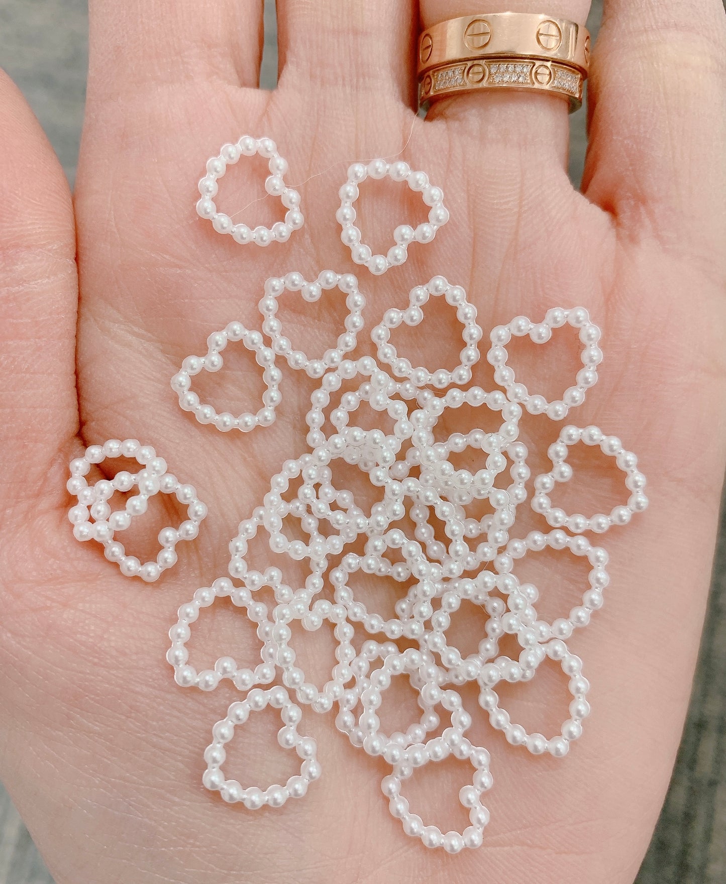 3D Heart Resin nail charms