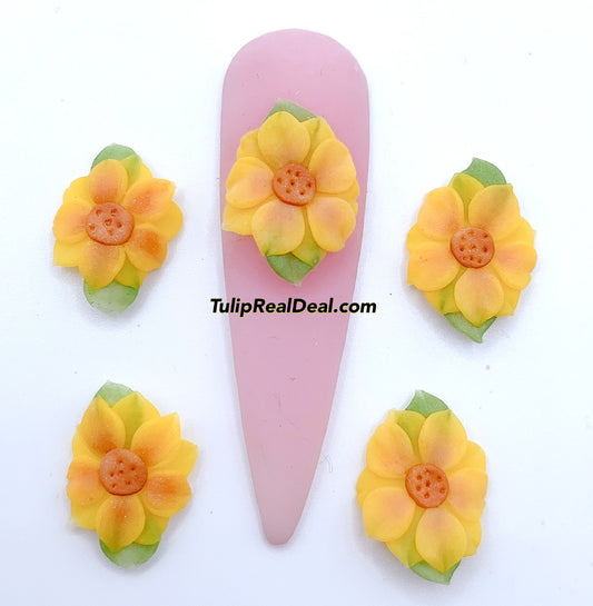 HANDMADE 3D Acrylic Sunflowers 4pcs