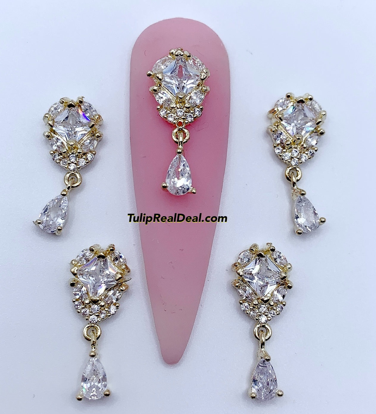 Zircon Dangle charms 4pcs