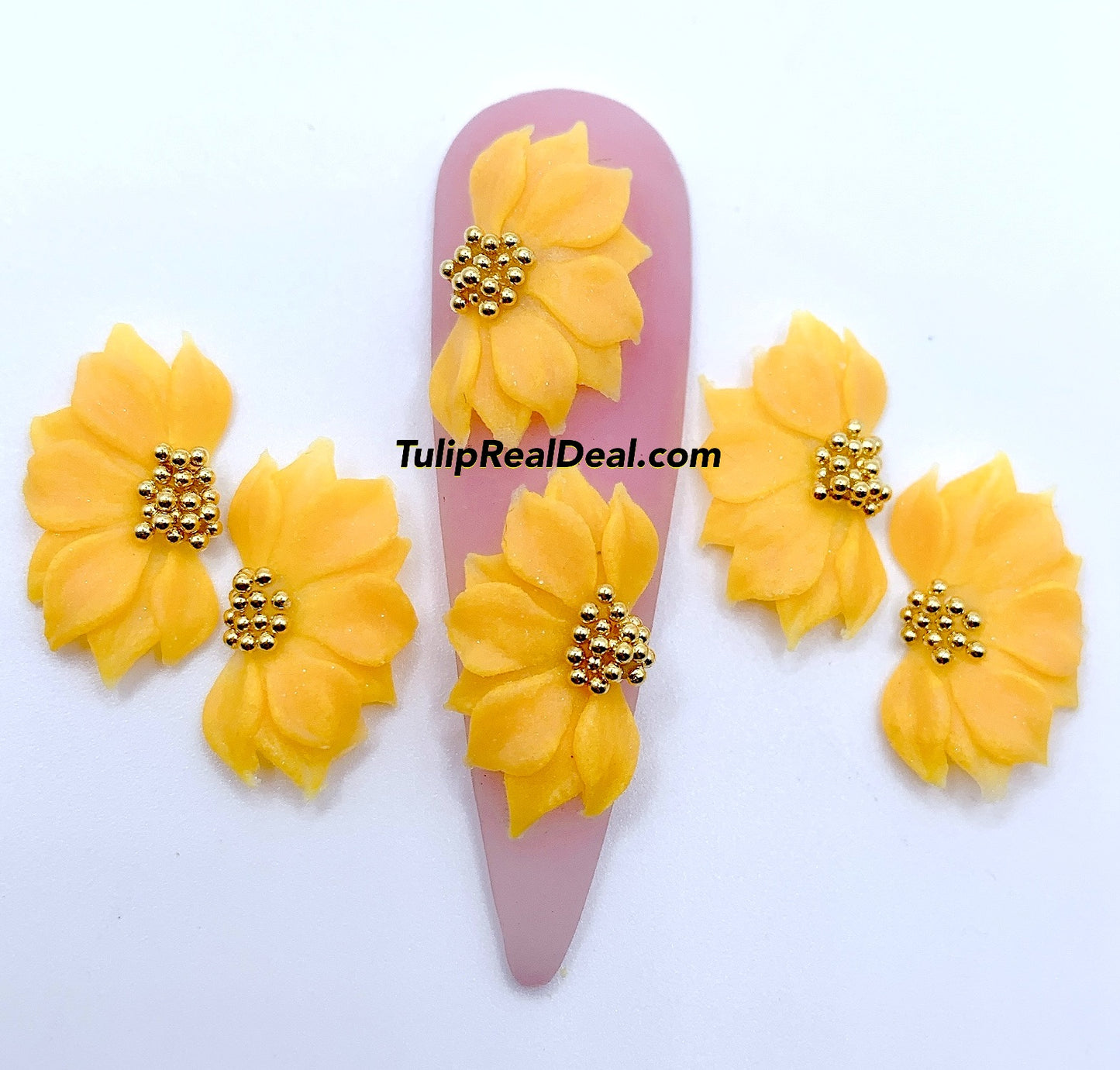 HANDMADE 3D Sunflower Acrylic Flowers 4pcs