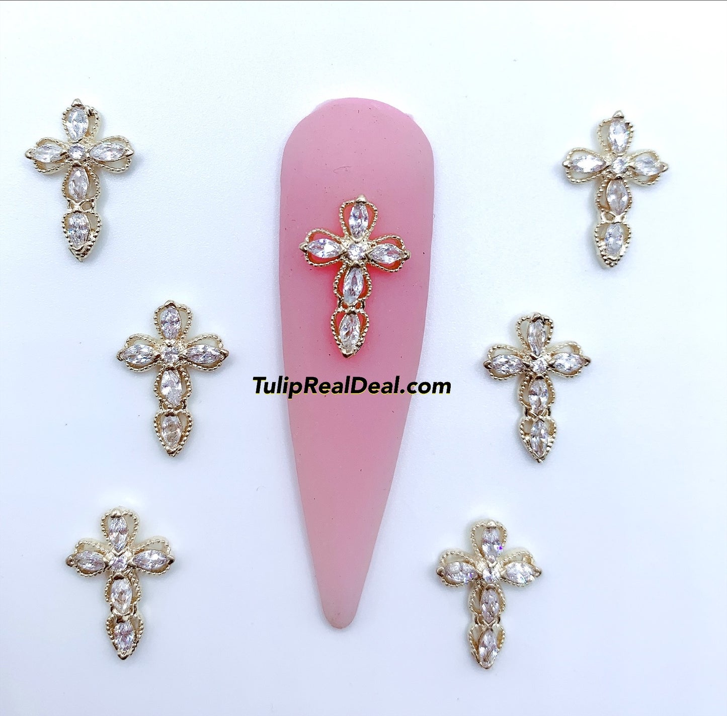 Zircon Bling cross charm