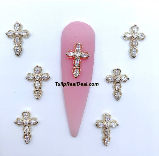 Zircon Bling cross charm