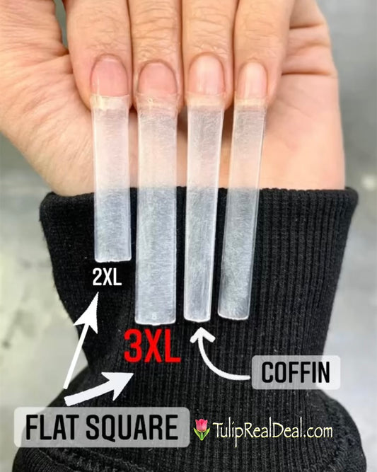 3XL FLATTENED SQUARE Non C- curve Tips