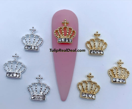 10pcs Crown nail charms