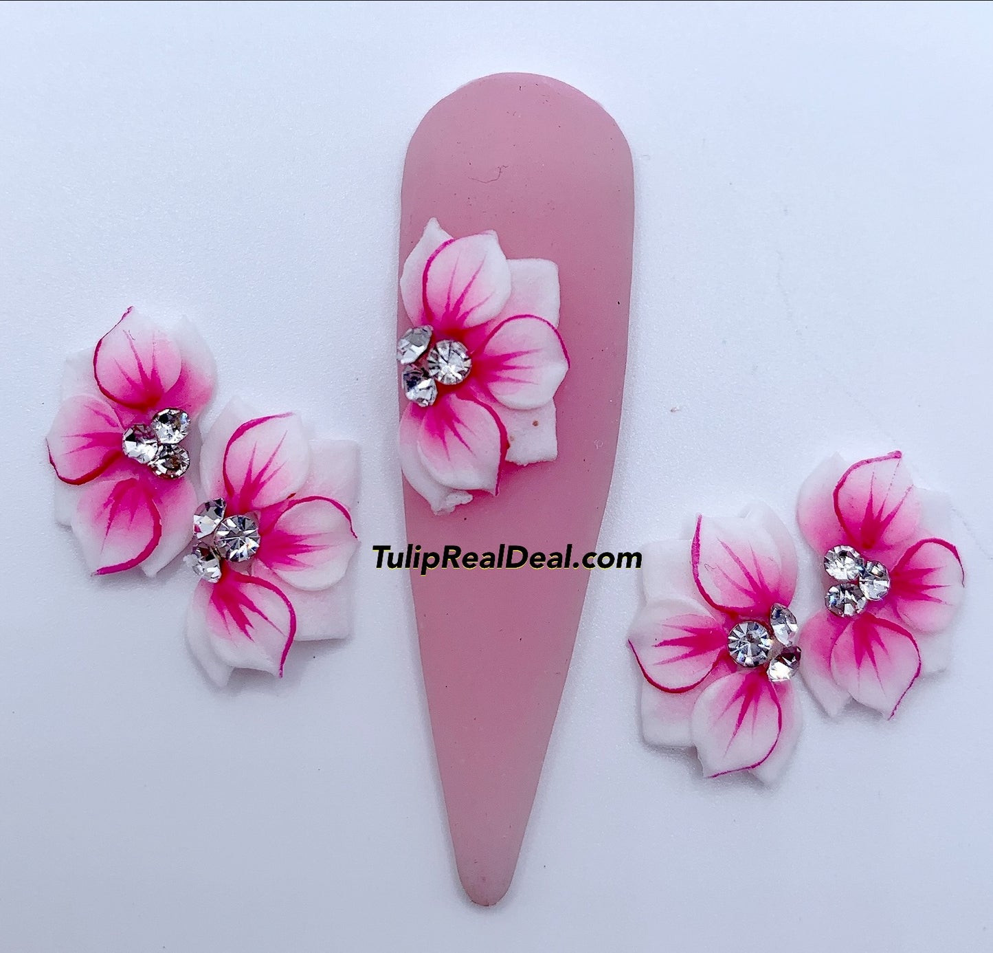 3D Handmade Acrylic Flowers 4pcs multi colors