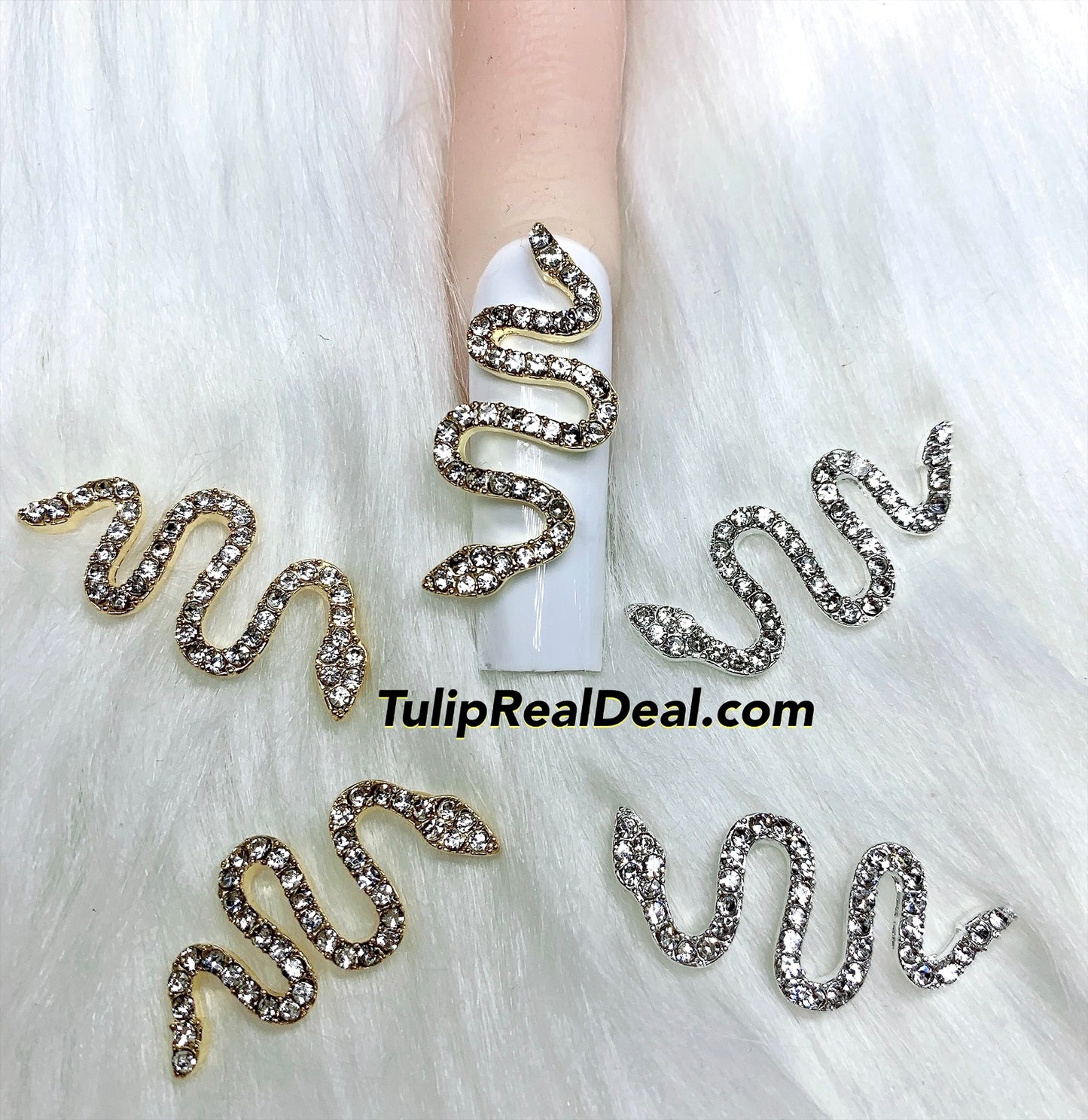 XL Snake nail charms 5pcs