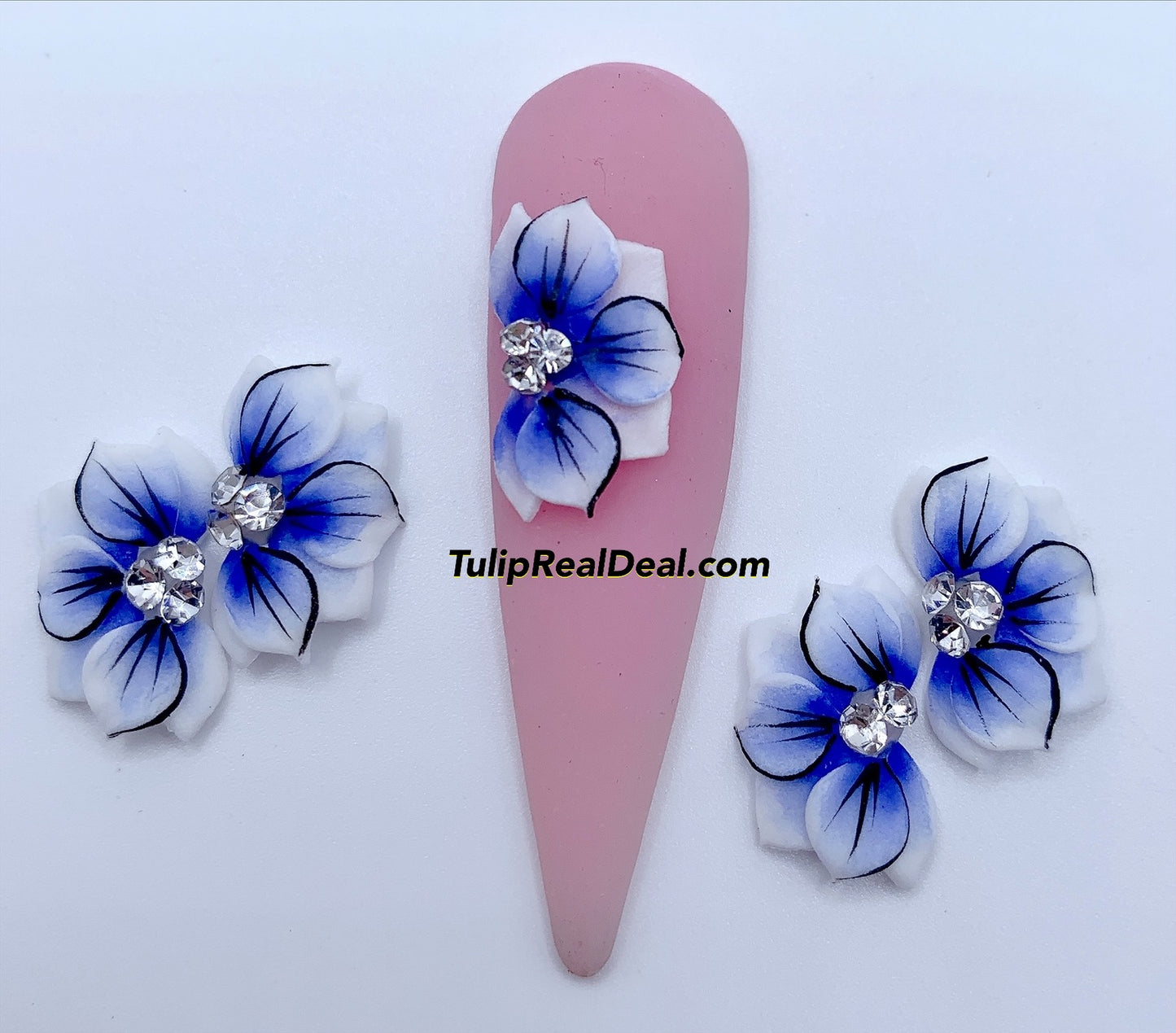 3D Handmade Acrylic Flowers 4pcs multi colors