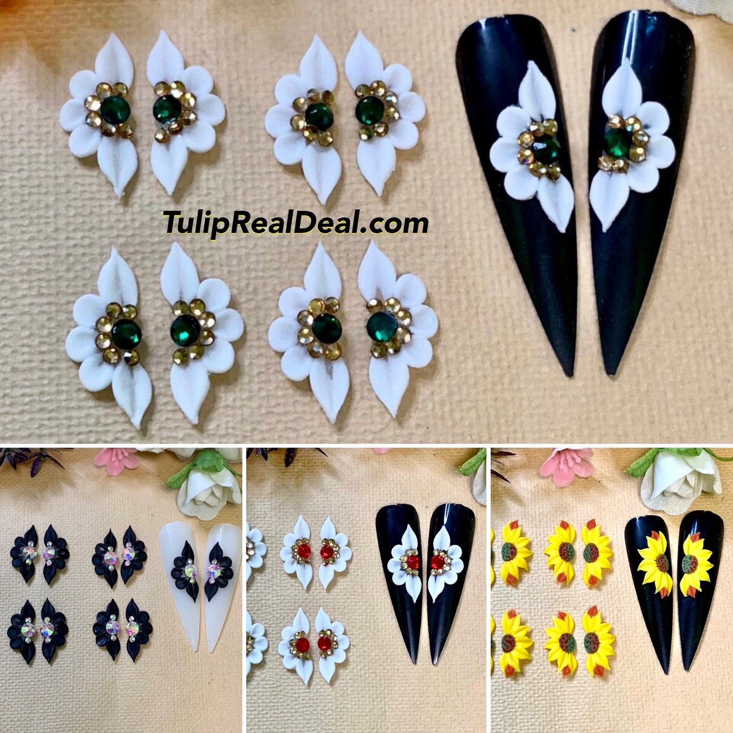 3D Acrylic XL Petals Flowers