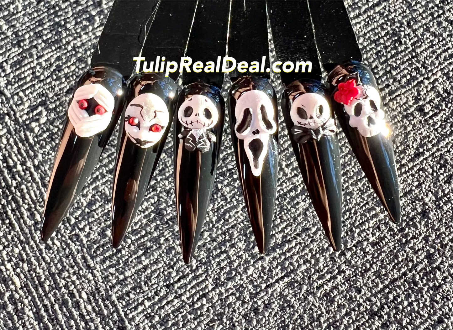 Halloween 3D Acrylic Charms 4pcs HANDMADE