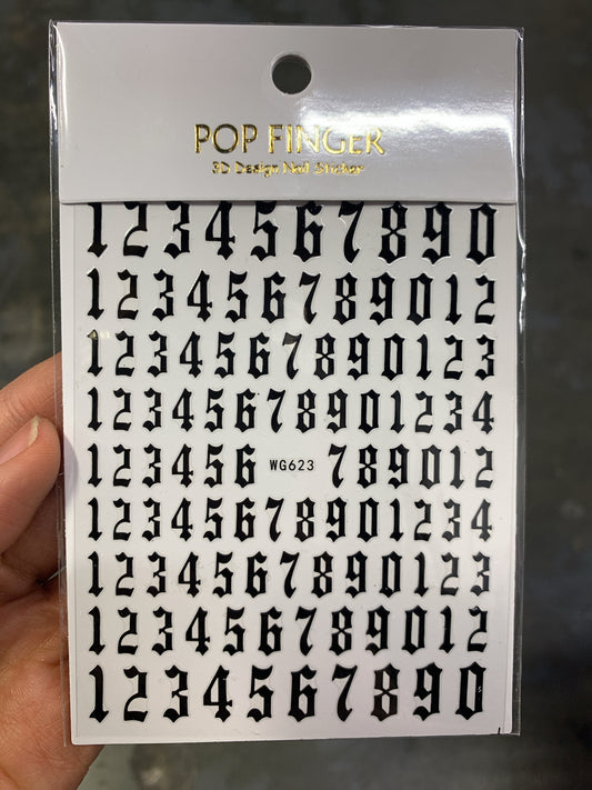 Sticker Numbers Medium/Large sizes