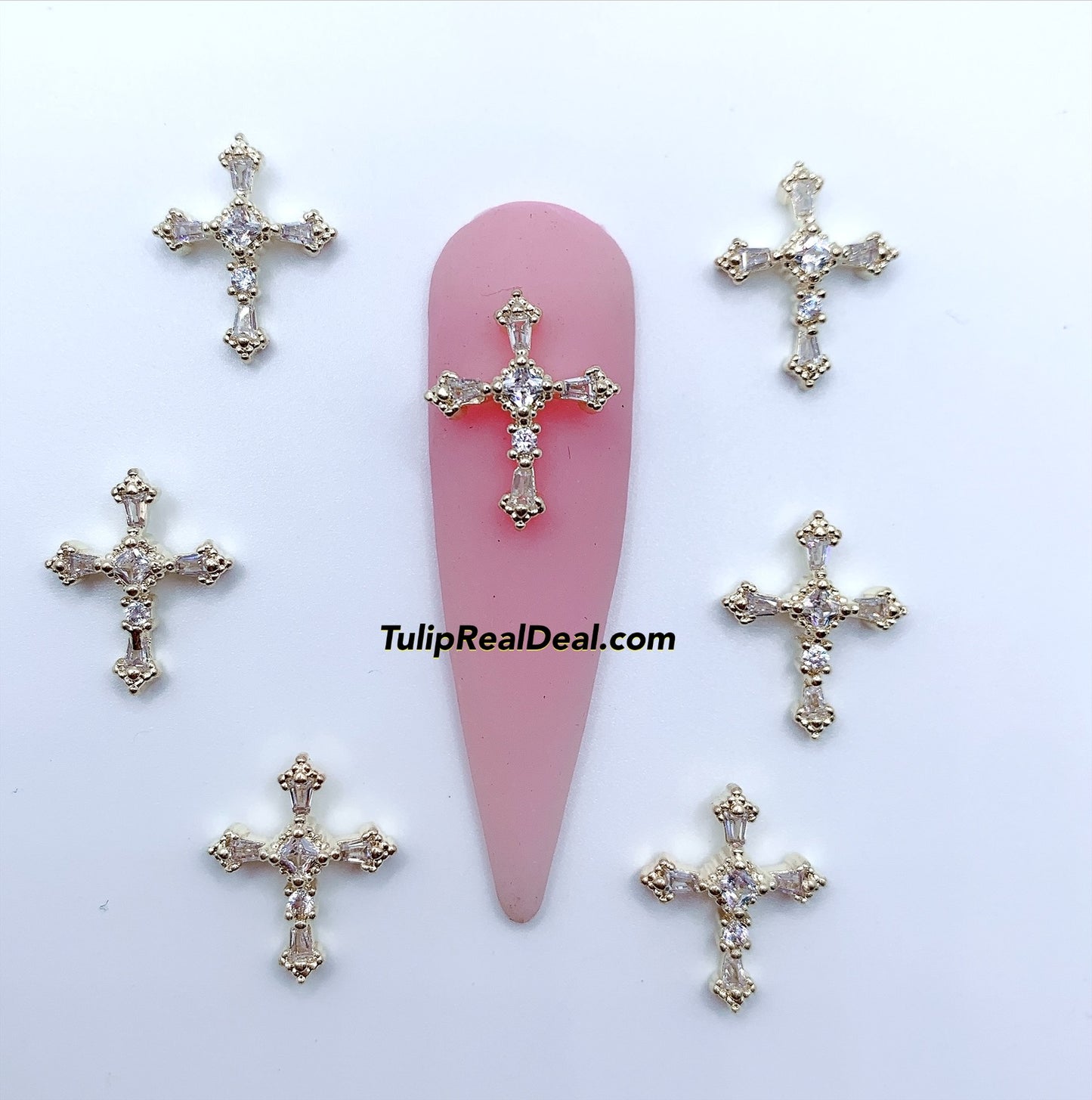 Zircon Bling cross charm