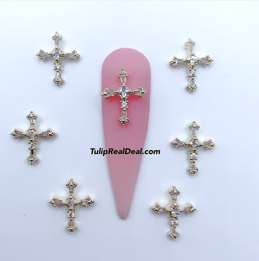 Zircon Bling cross charm