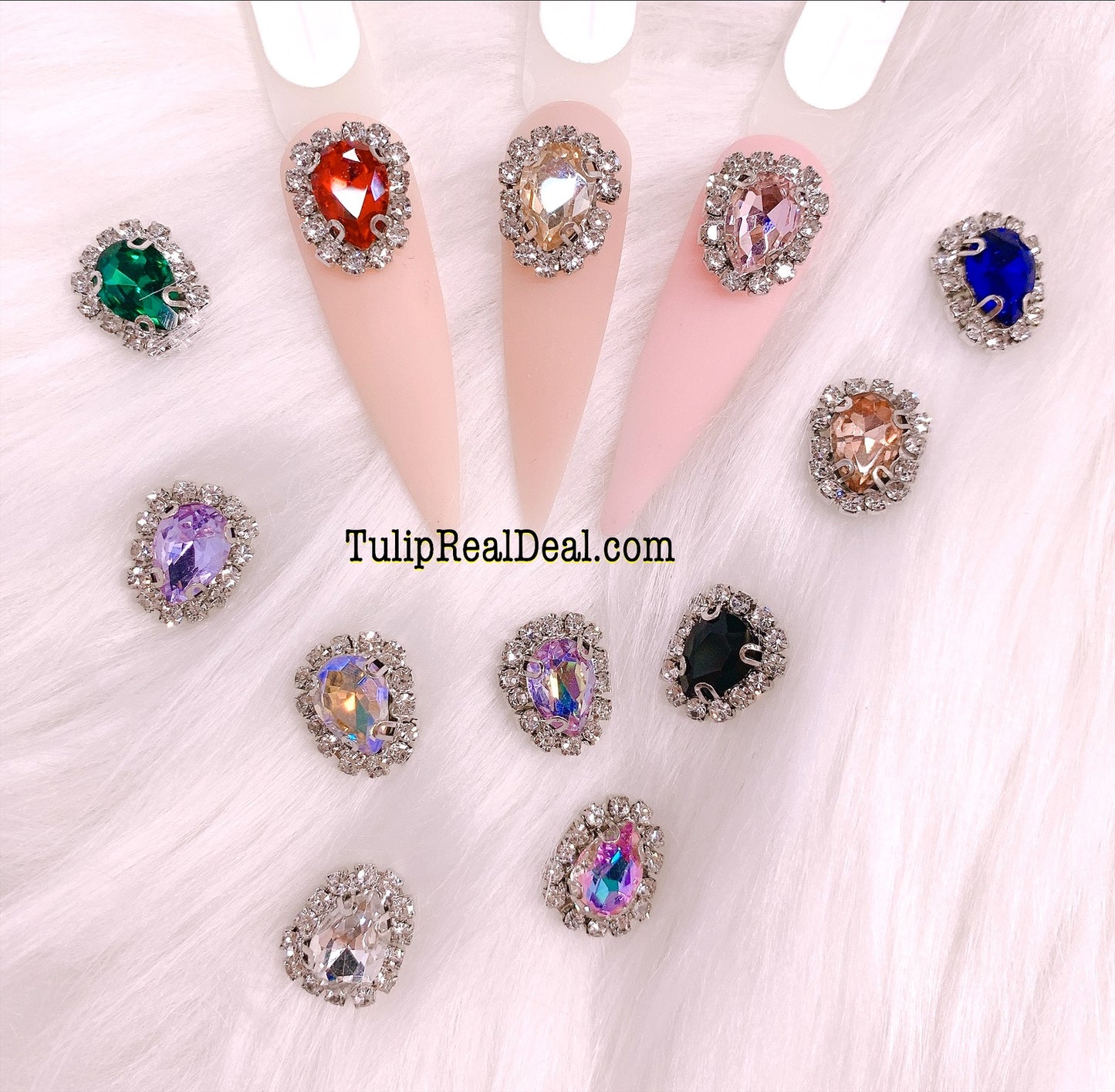 Bling 3D Charms Multi Colors 12pcs