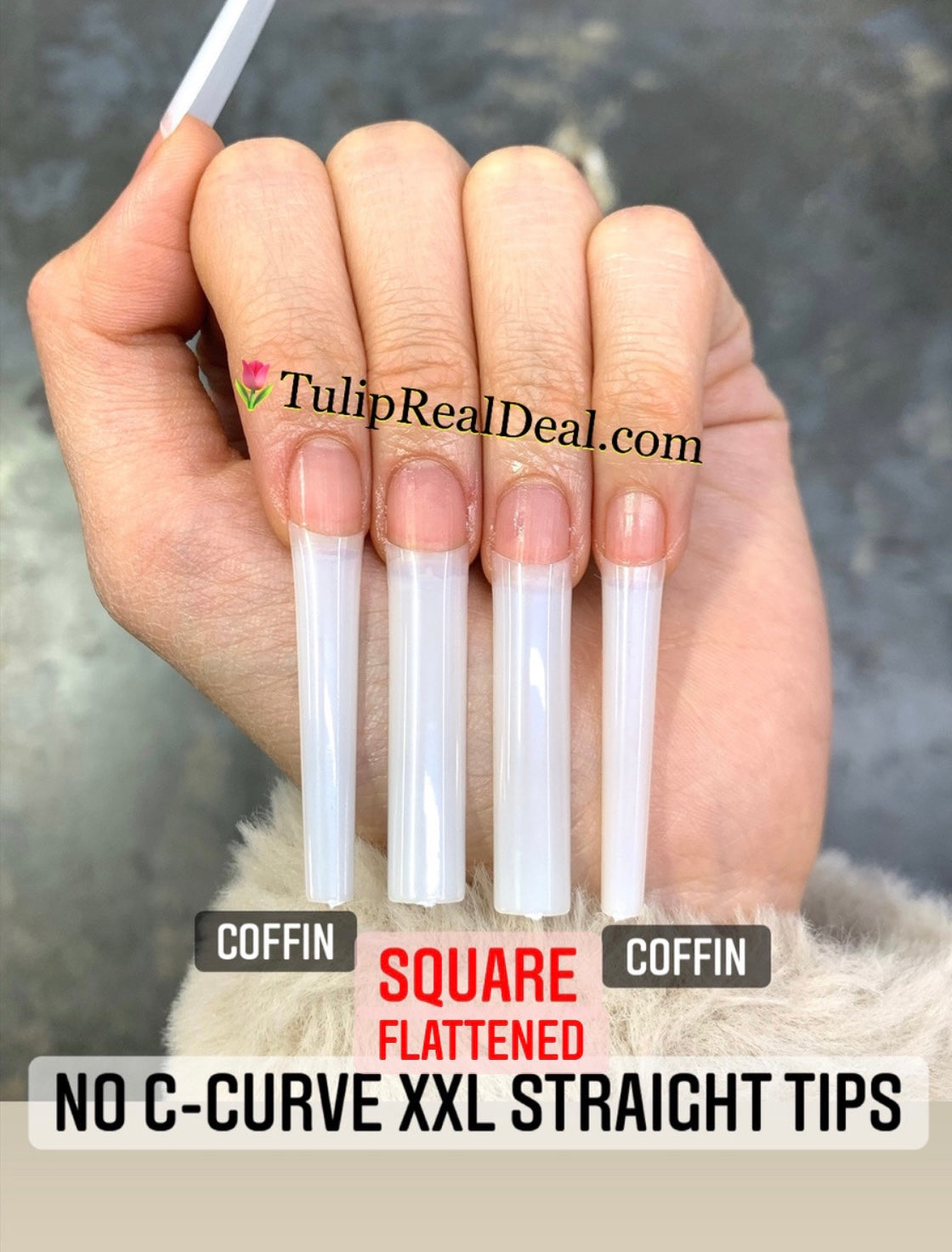 FLATTENED SQUARE XXL non C-curve tips