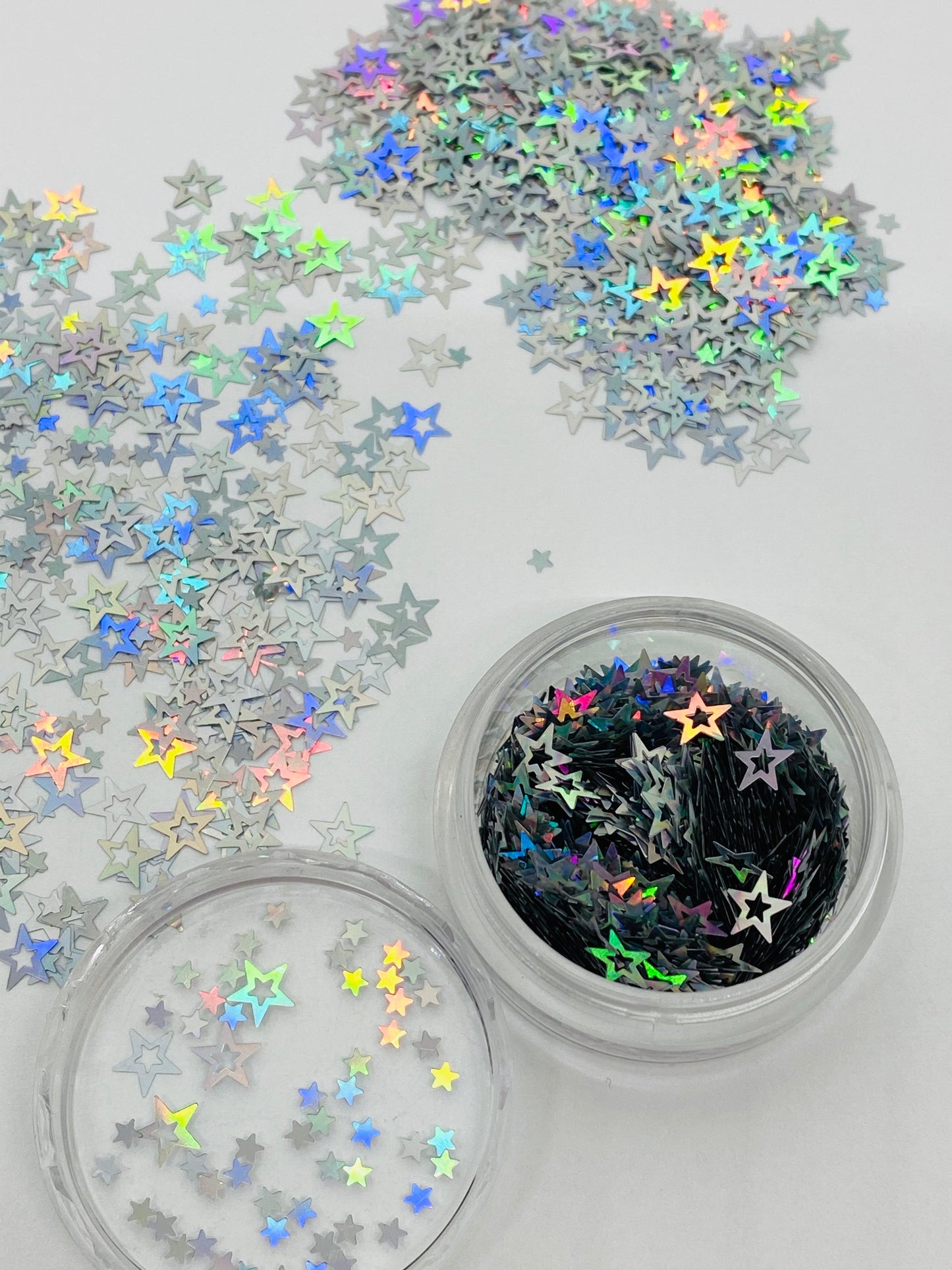 Holographic Stars Laser Sequins