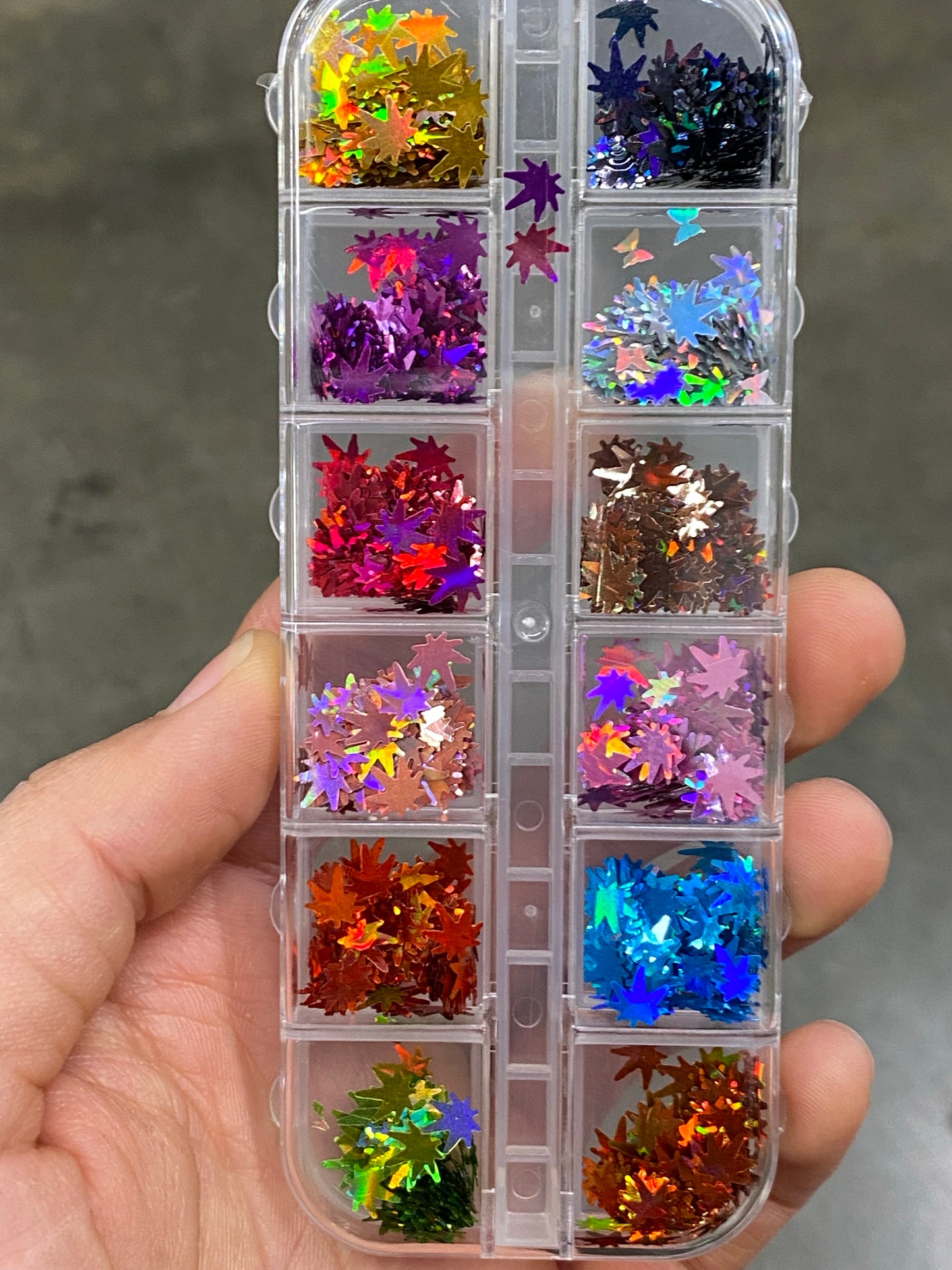 Set of 12 colors Weed Leaves