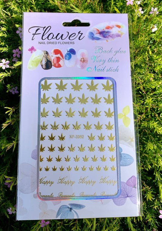 Sticker Weed Leaves Multi-colors