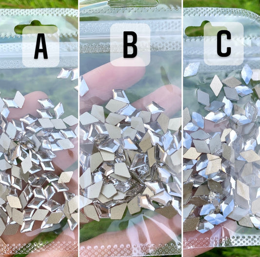 Clear Rhinestone Rhombus/ Kite Rhinestones