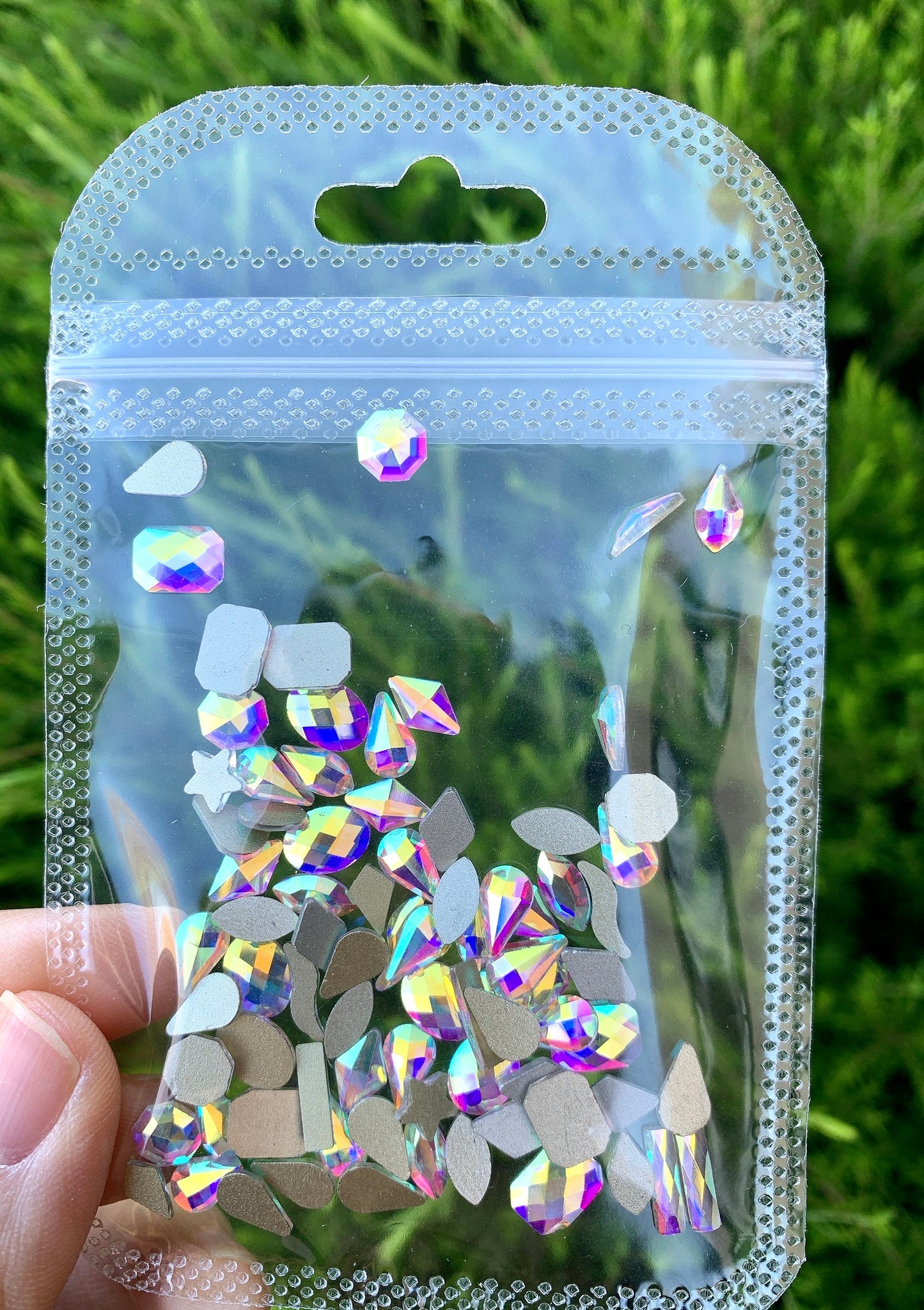Crystal AB Flatback Multi shape Mixed