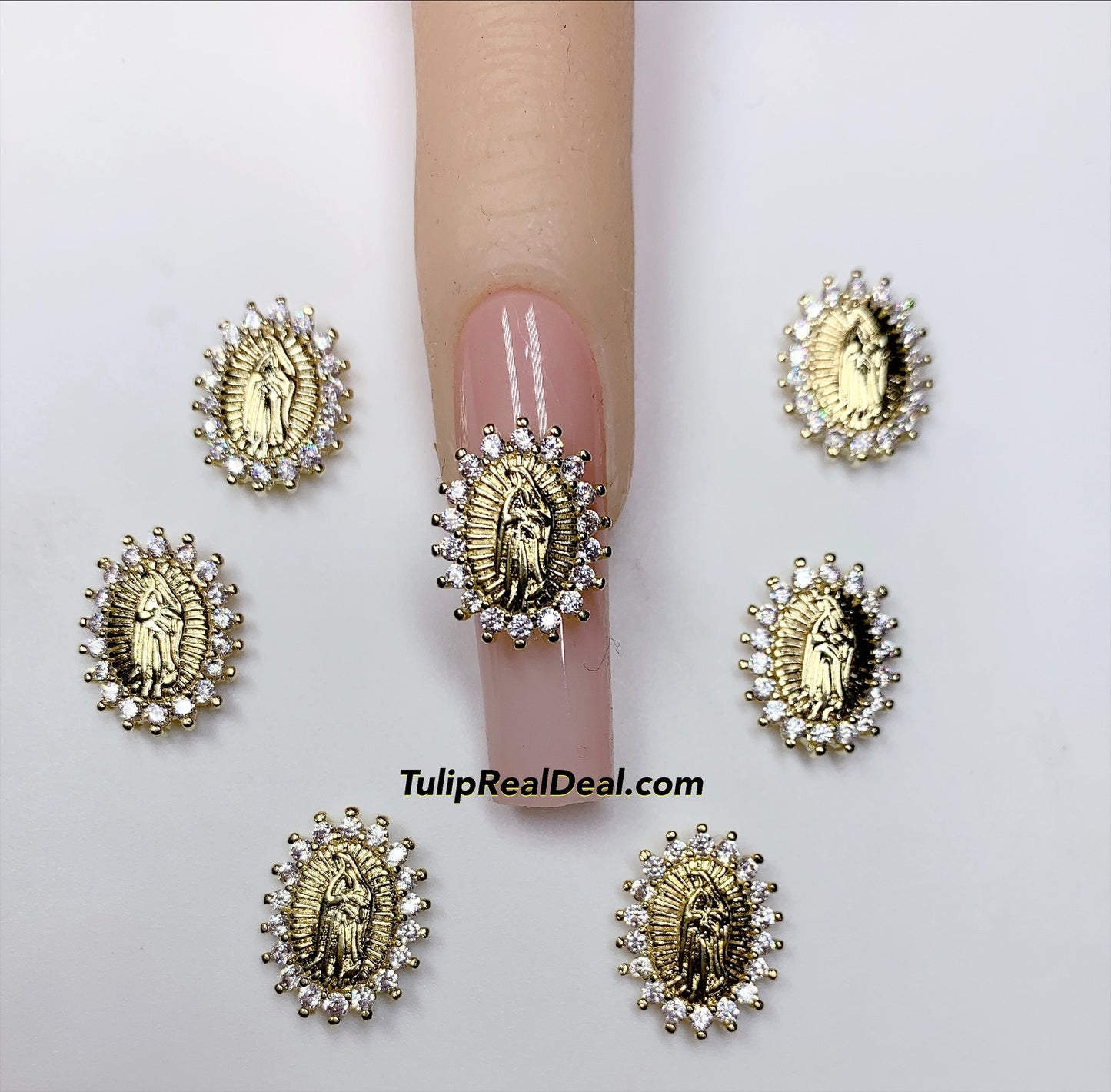 Bling Virgin Mary Guadalupe 3D nail charm (small size)