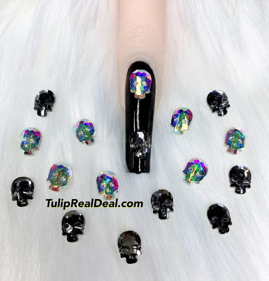 Skull Crystal Halloween 3D Charms 20pcs