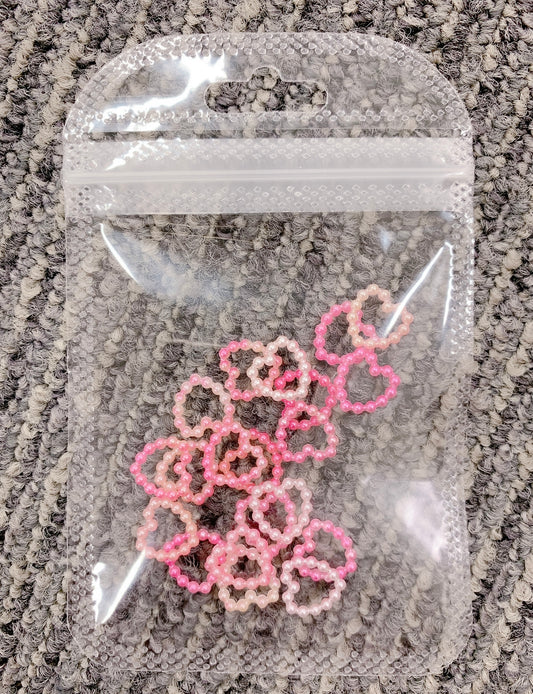 3D Heart Resin nail charms