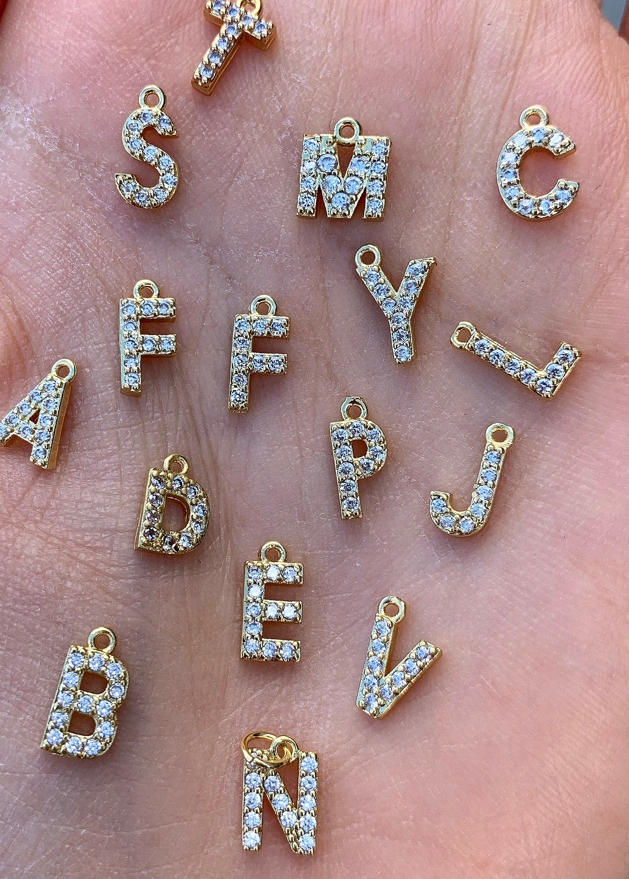 Letter piercing charm