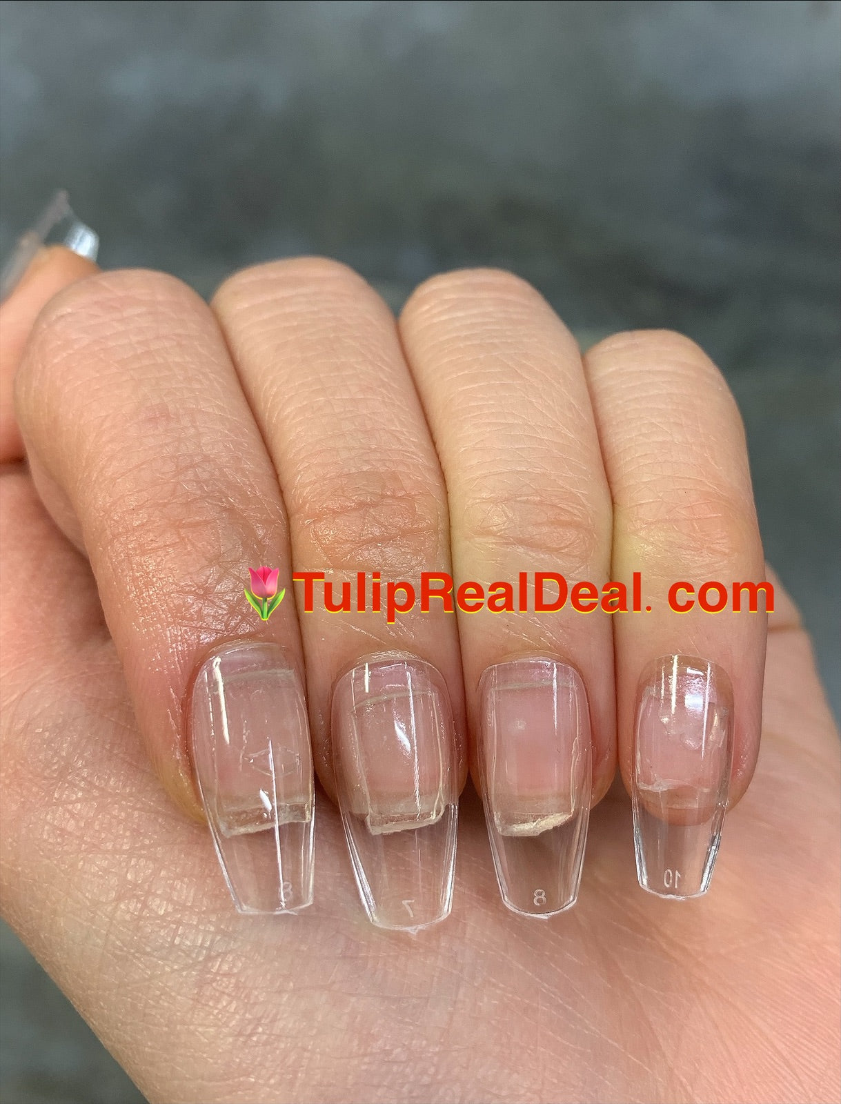 Short Coffin Press-On Full Cover Tips Soft Gel