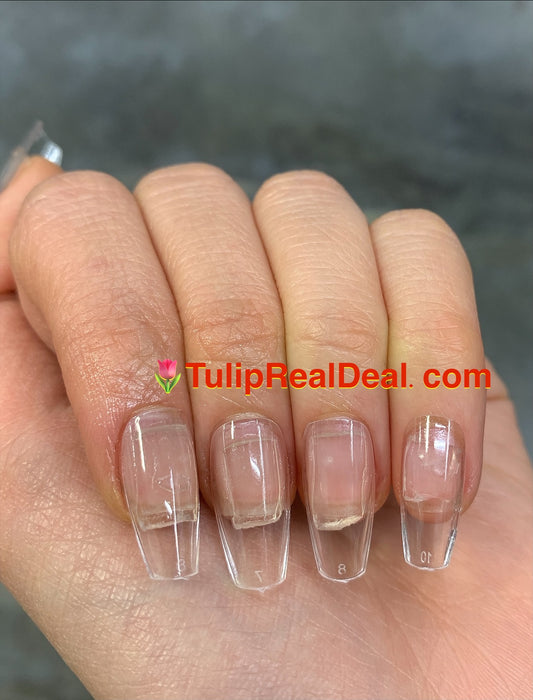 Short Coffin Press-On Full Cover Tips Soft Gel