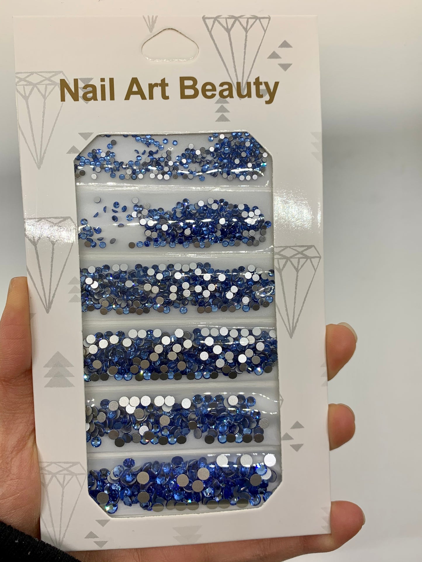 Mixed Crystal Flatback Assorted Pack - Sapphire Blue