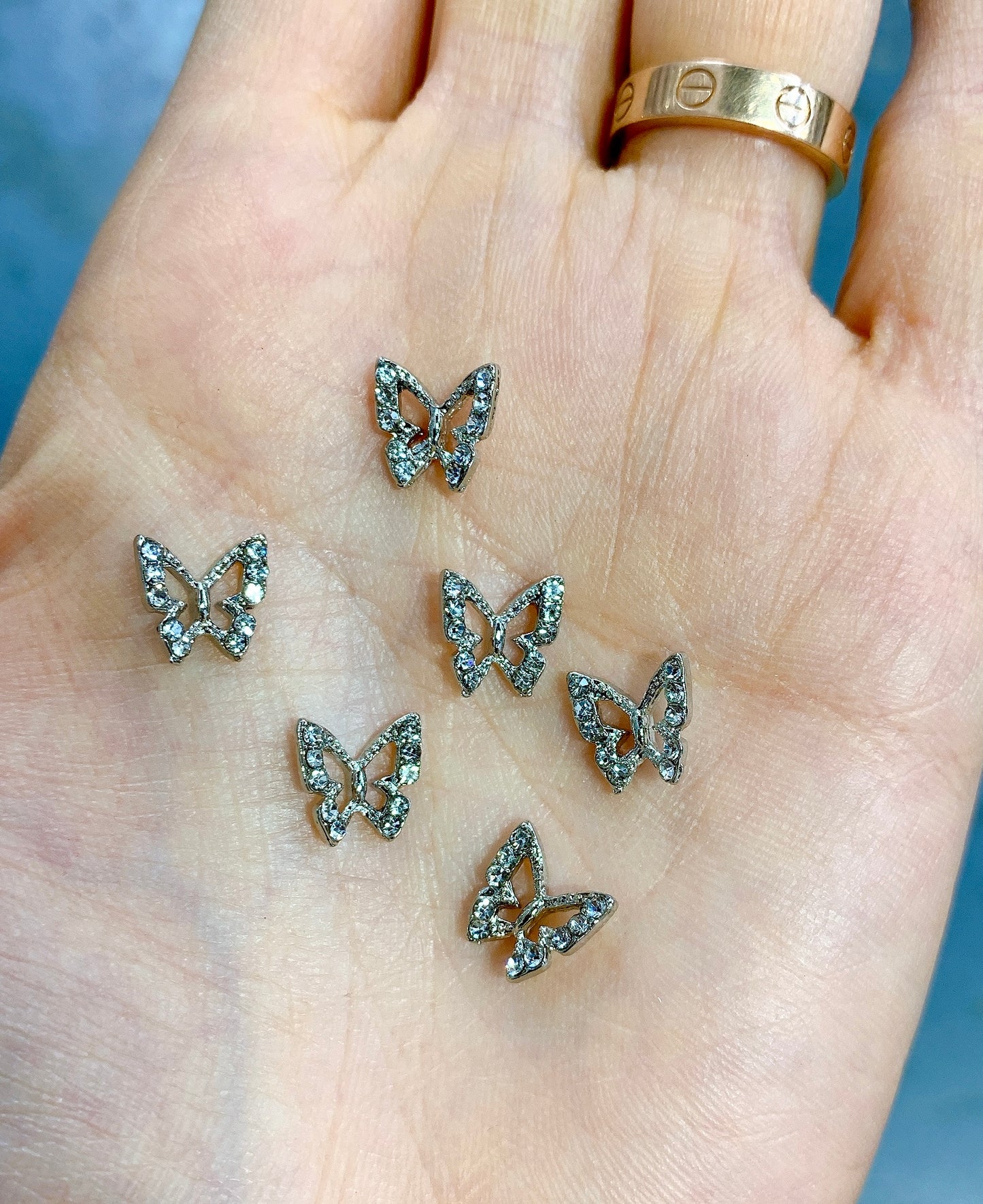 Butterflies 3D charm 5pcs