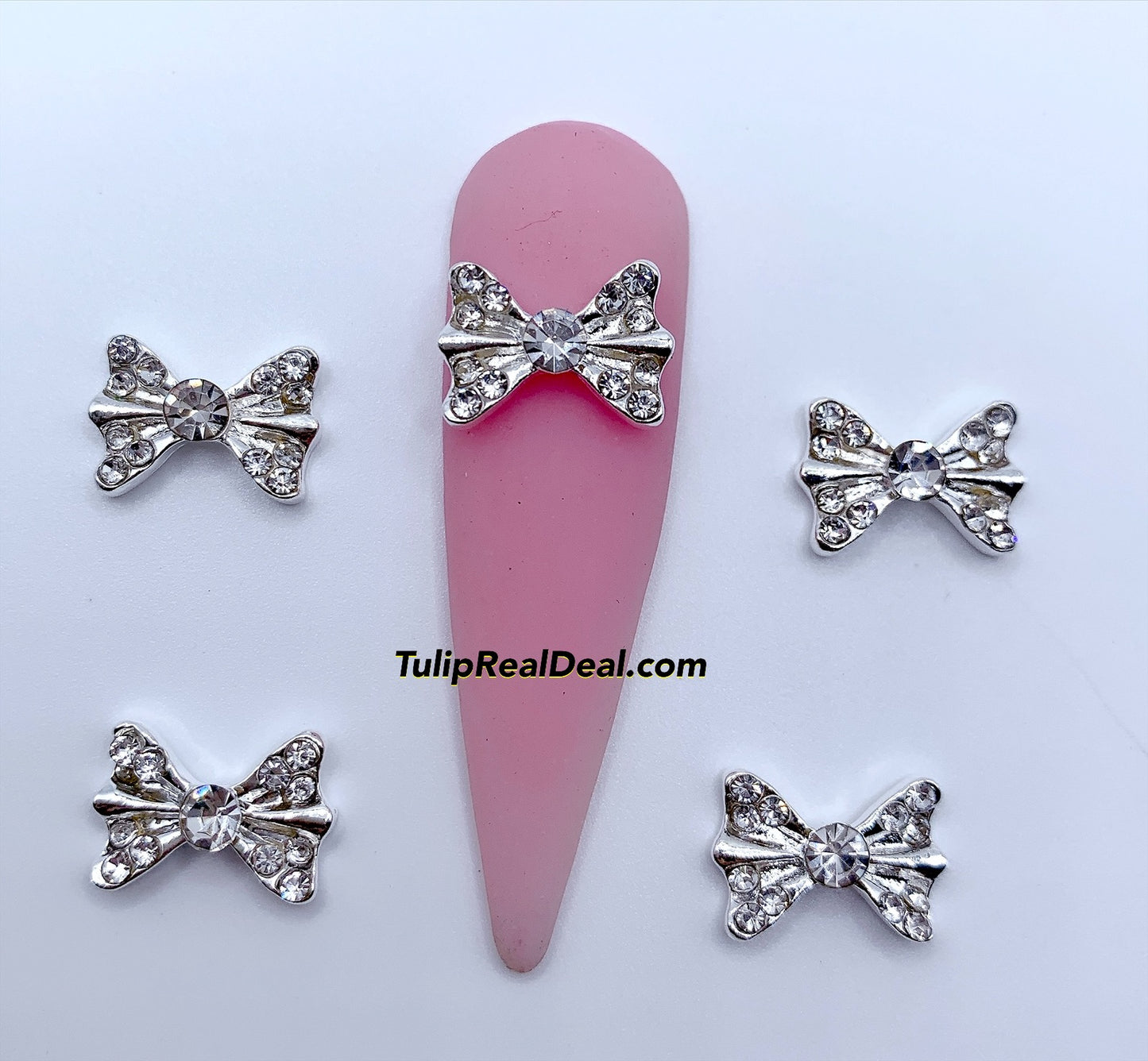 3D Bling Bow Charms 5pcs