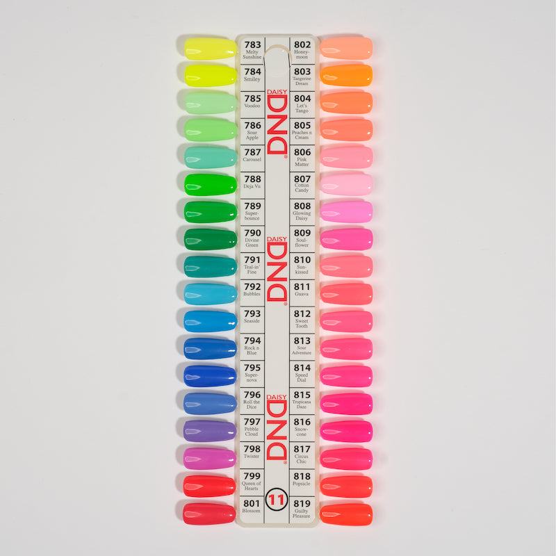 NEW DND Gel Polish Color - Swatch 11 from 783 to 819