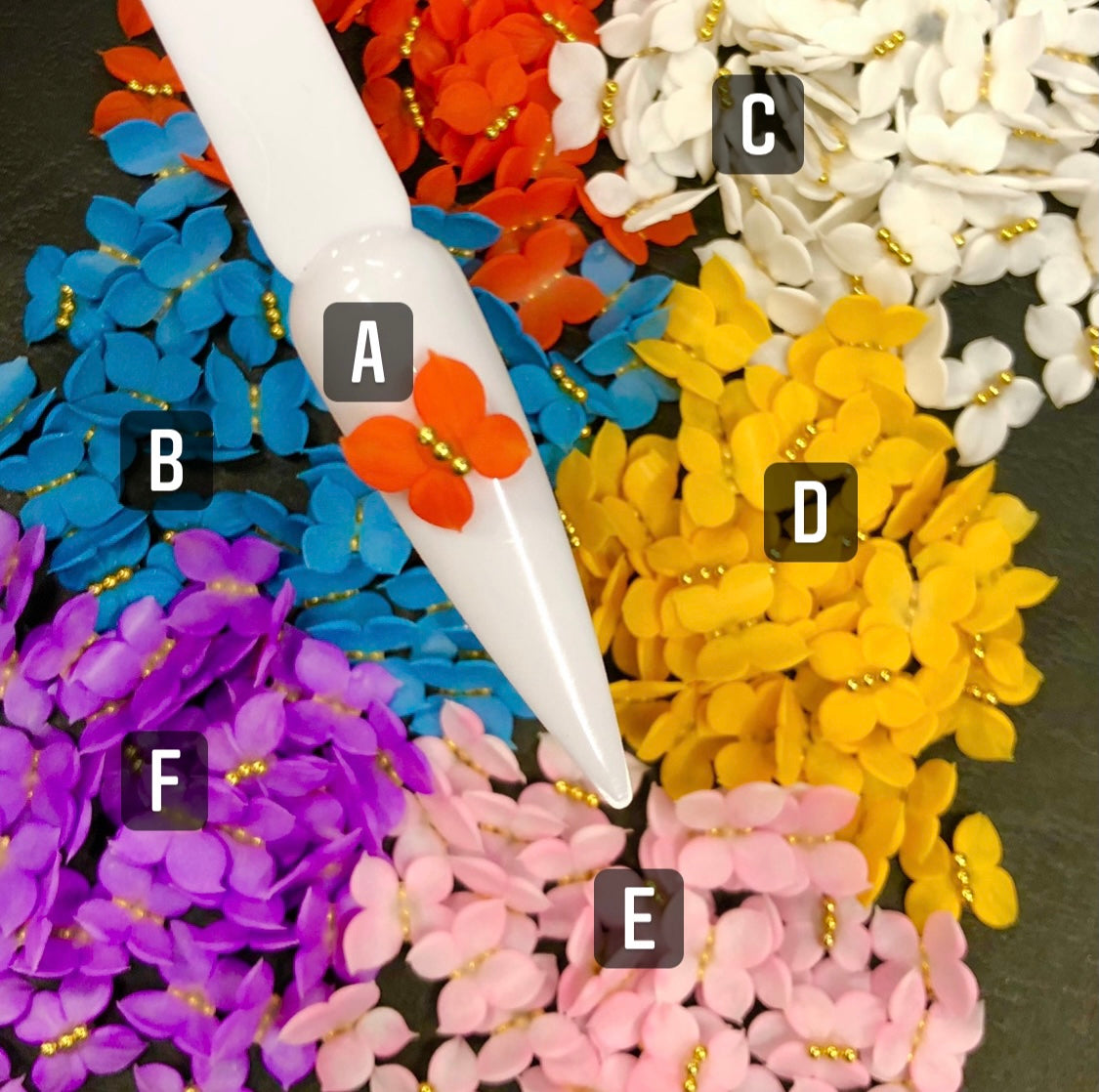 NEW 3D Butterflies Acrylic 4pcs per bag