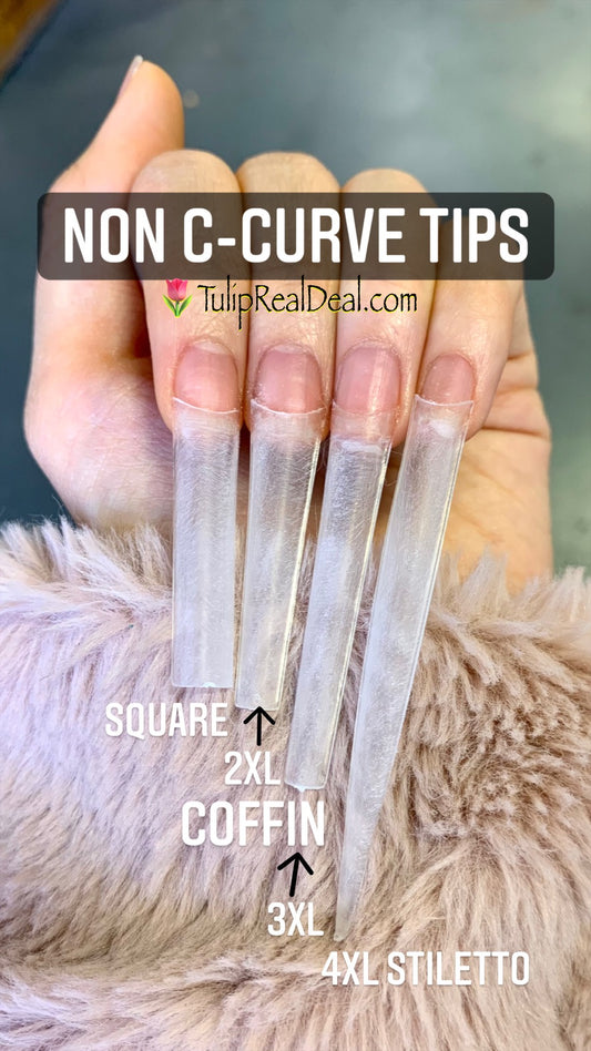 NON C-curve 3XL Coffin Straight Tips
