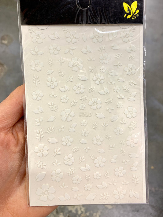 Sticker White Flowers