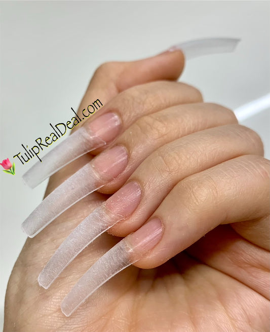 Tapered Coffin Nail Tips Slightly Curved