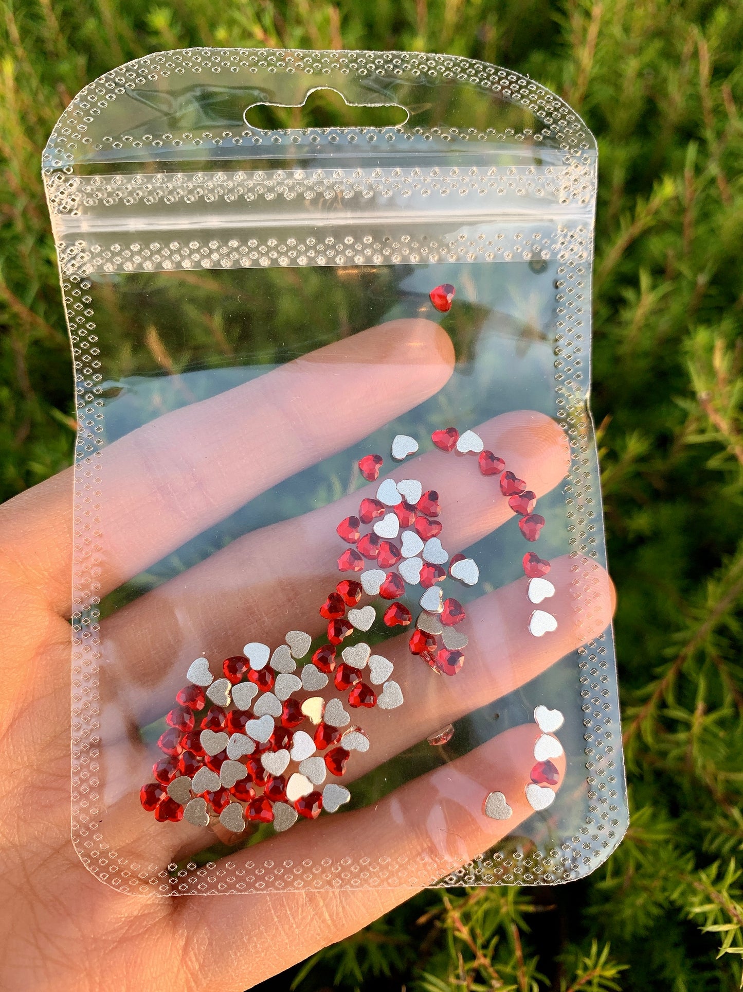 RED Rhinestone Heart Rhinestones