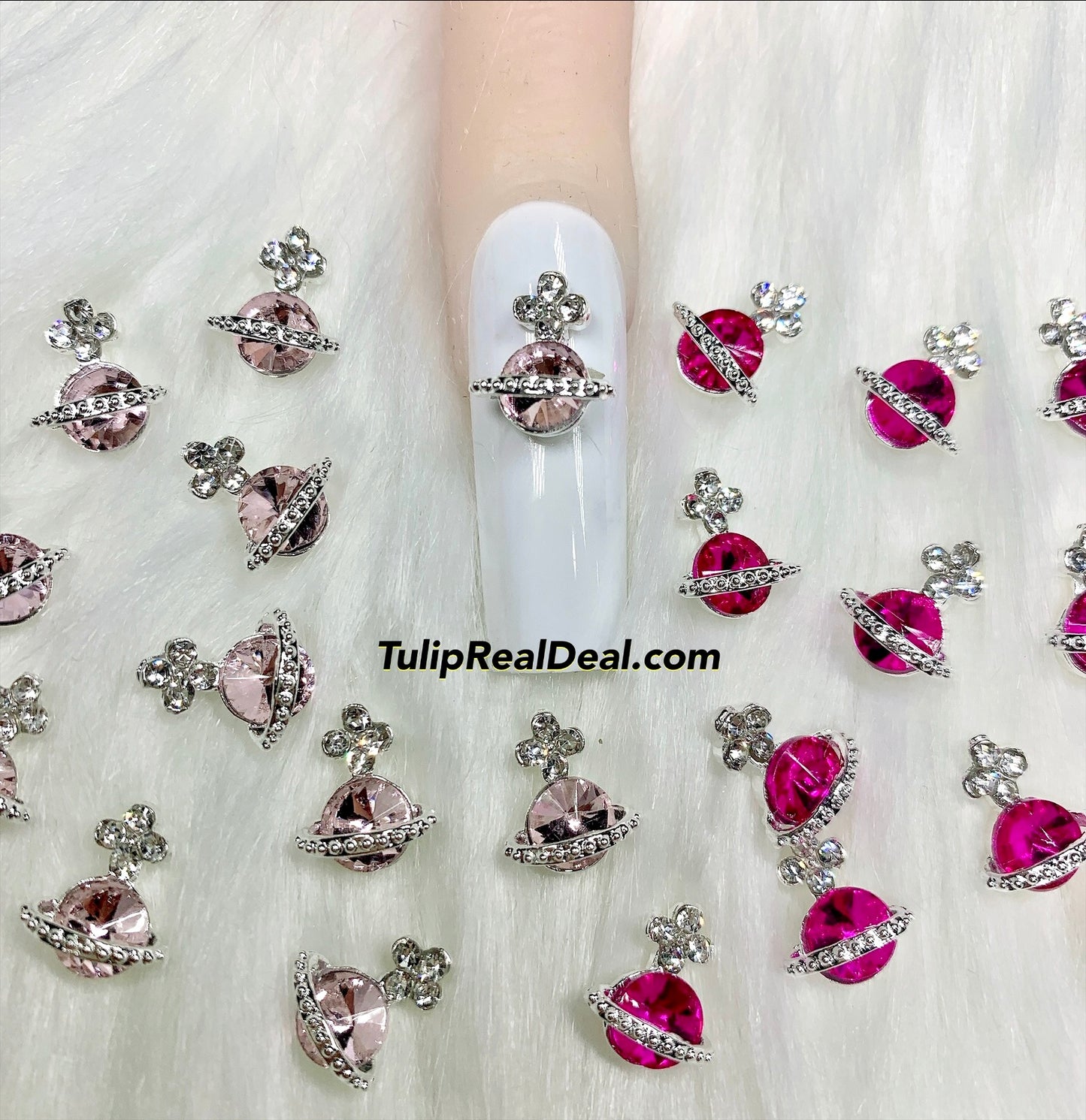 PINK Planet 3D charms