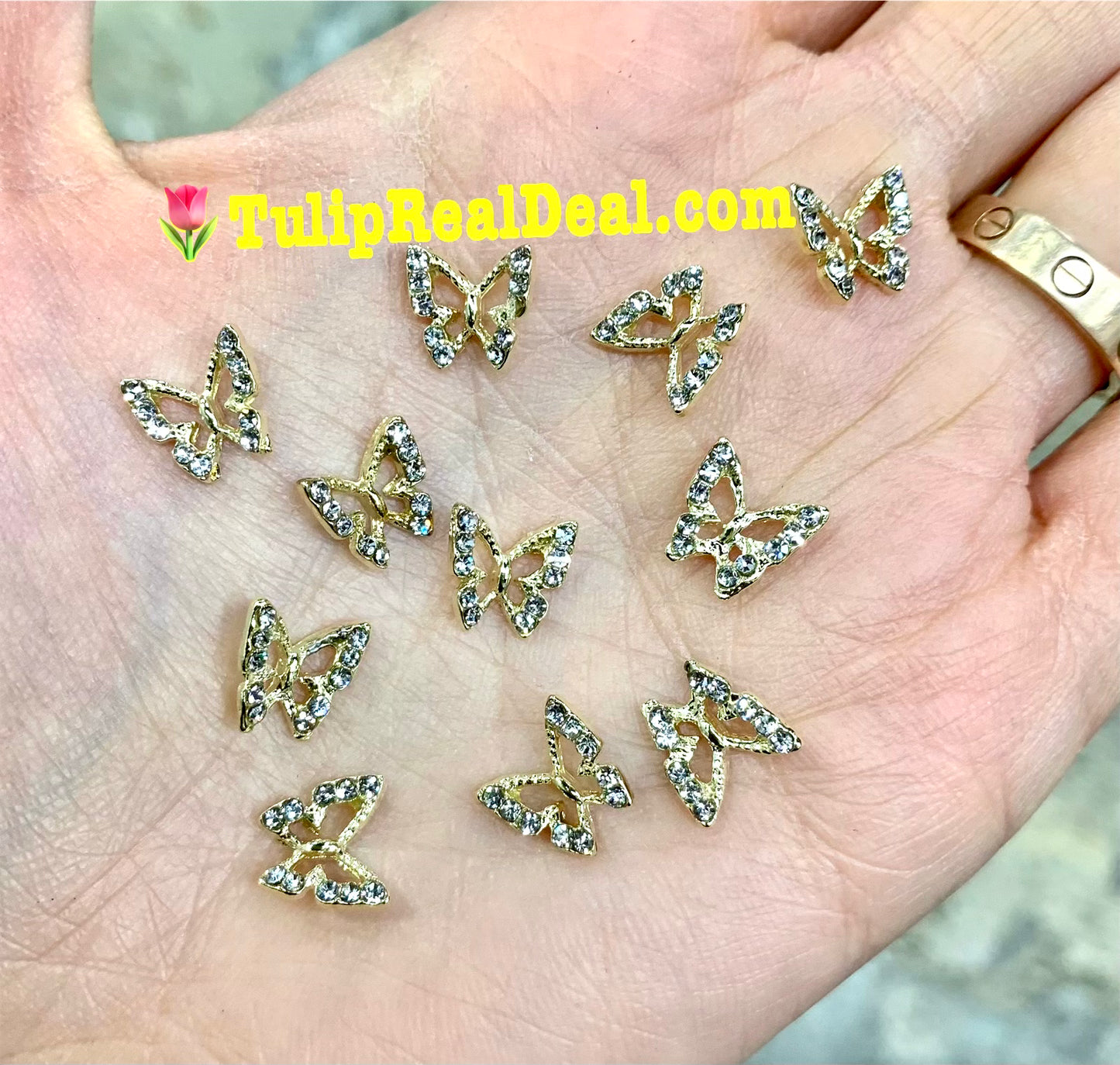 Butterflies 3D charm 5pcs