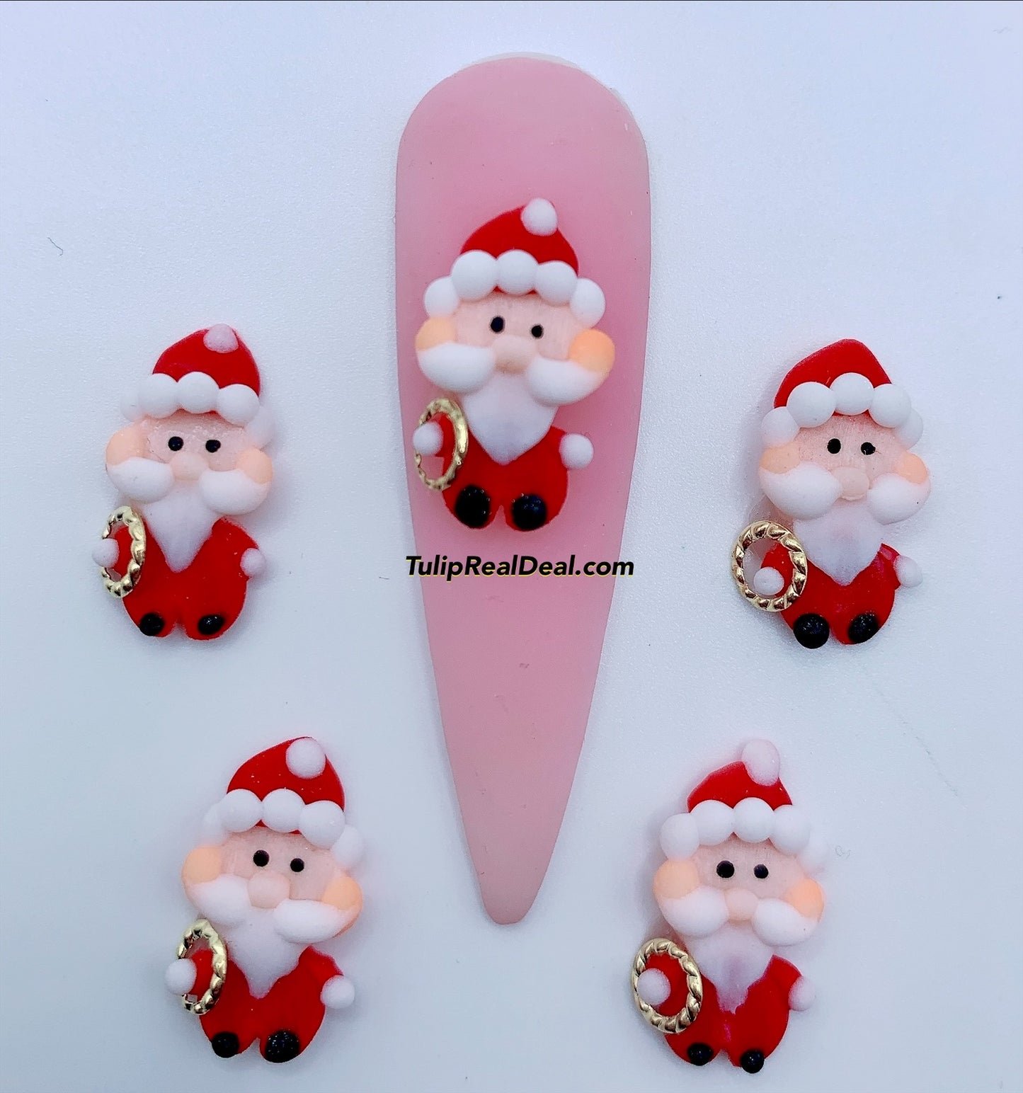 HANDMADE 3D Acrylic Christmas Santa 4pcs