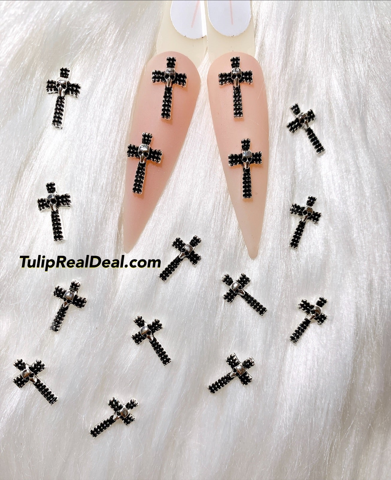 15pcs Cross Skull charms
