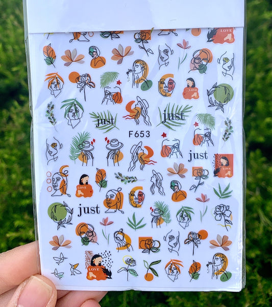 Sticker Abstract Leaves