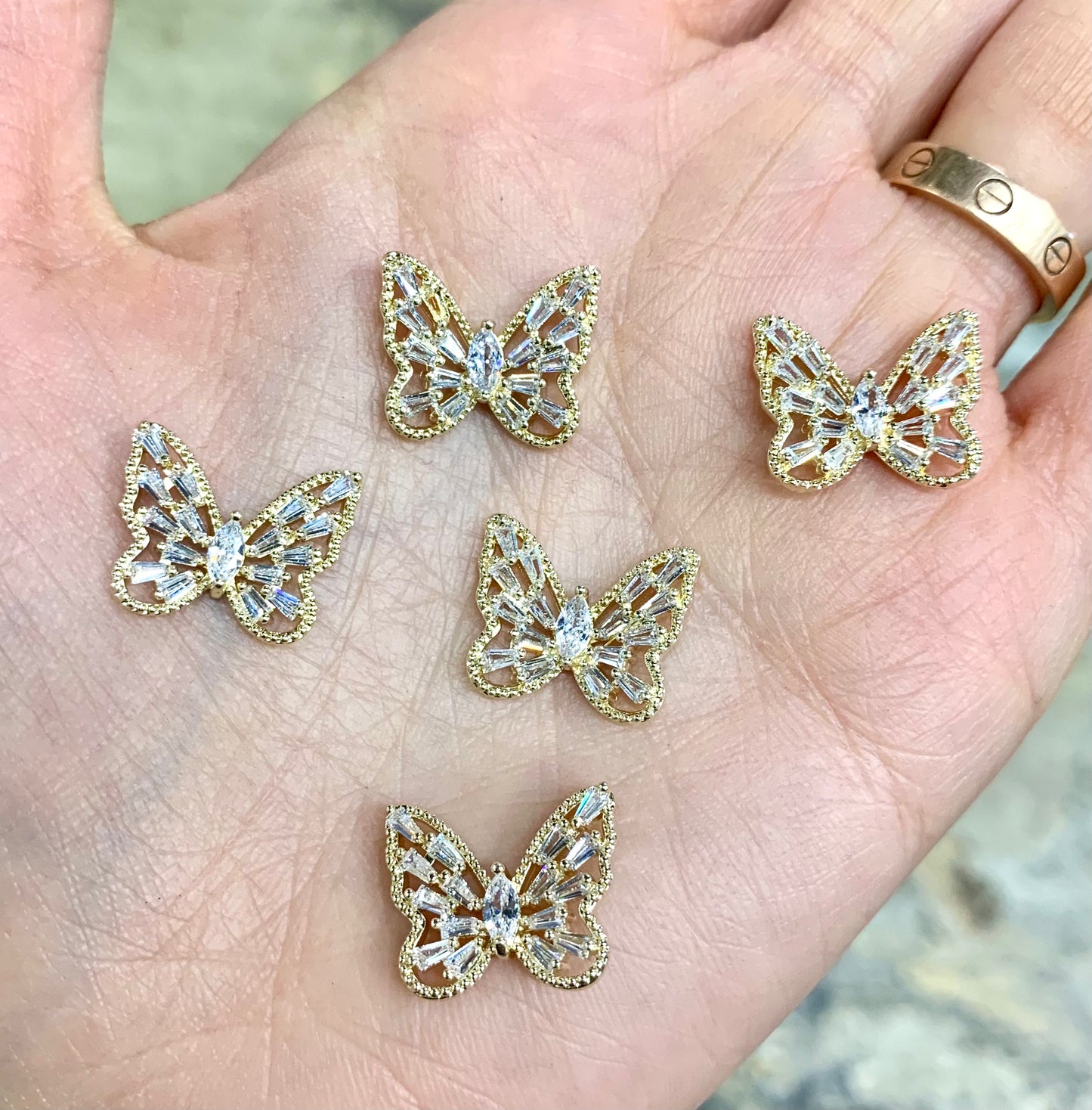 Bling Butterfly 3D charm 1 piece