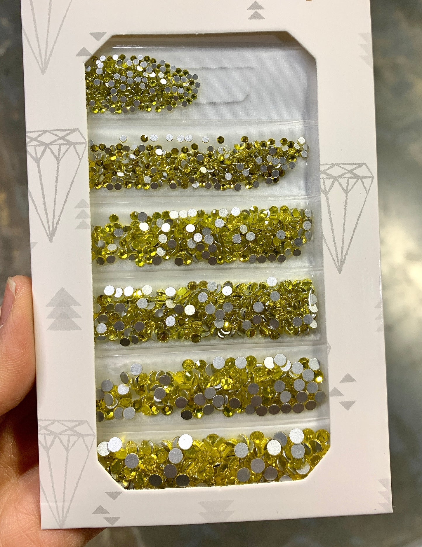 Mixed Crystal Flatback Assorted Pack - Citrine