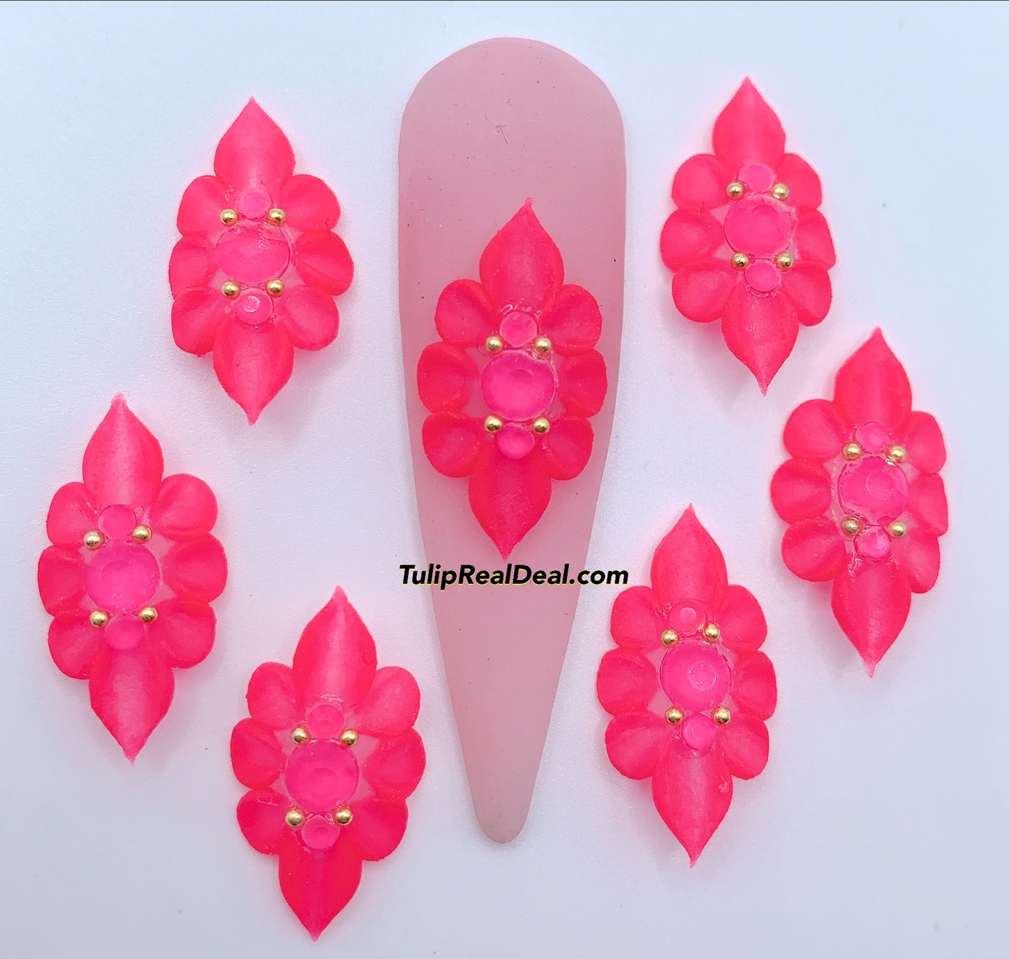HANDMADE 3D Acrylic Flowers 4pcs